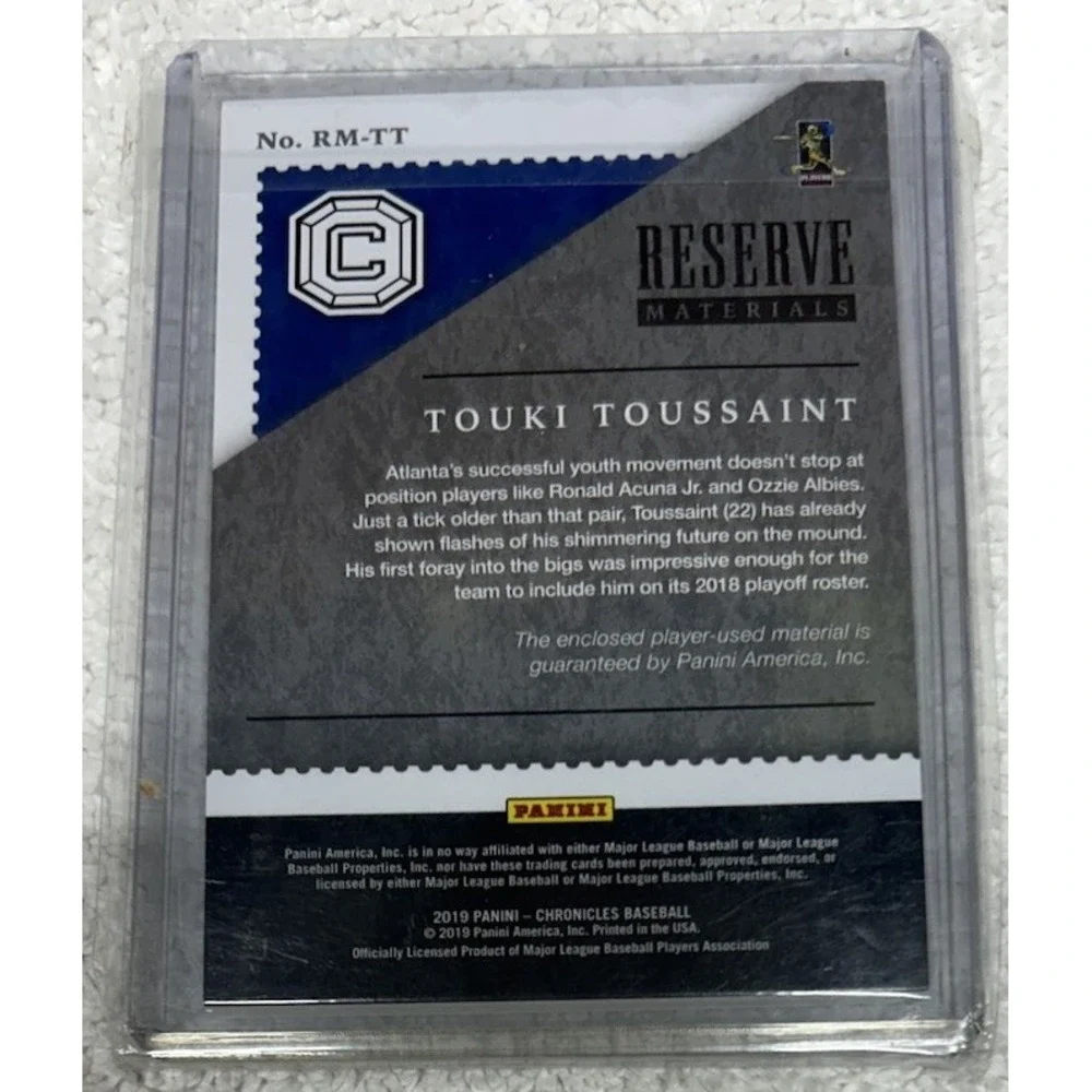 Panini Touki Toussaint 2019 Chronicles Rookie Jersey /99 RM-TT Sports Card